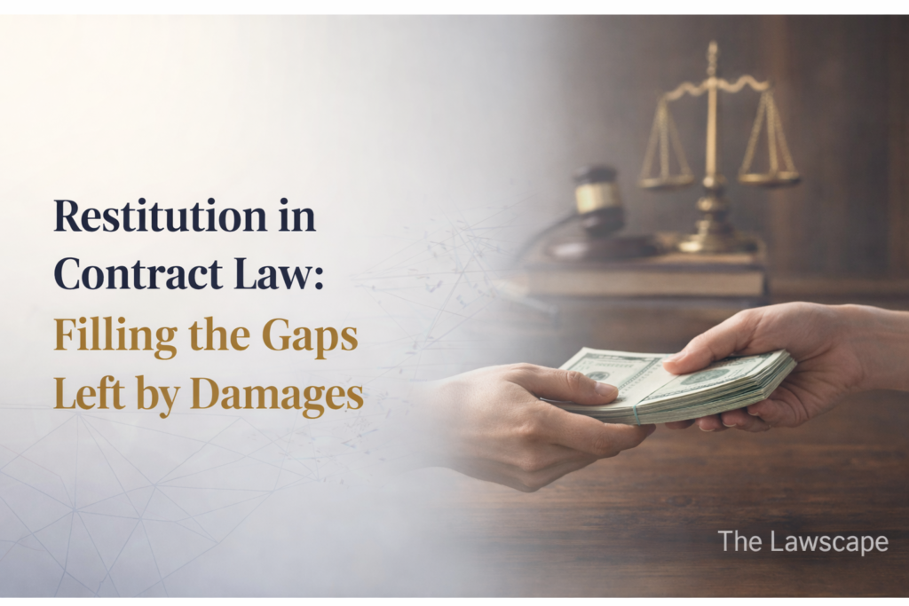 Restitution in Contract Law Filling the Gaps Left by Damages