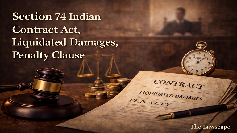 Section 74 Indian Contract Act, Liquidated Damages, Penalty Clause